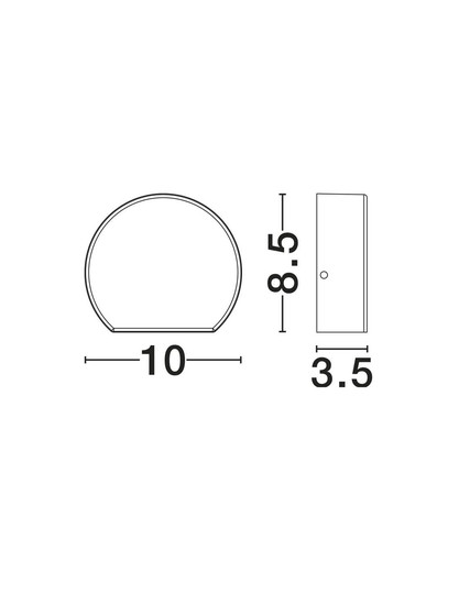 Nova Luce LED Außen-Wandleuchte Sango 4W warmweiss 3000K IP54 salzwasserfest Weiß Aluminium 10x8,5cm 9136434