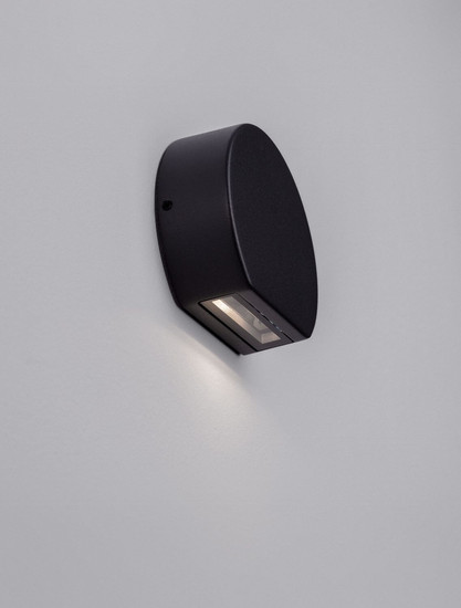Nova Luce LED Außen-Wandleuchte Sango 4W warmweiss 3000K IP54 salzwasserfest Dunkelgrau Aluminium 10x8,5cm 9136435