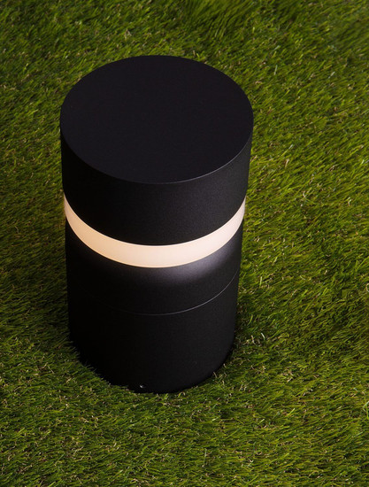 Nova Luce LED Sockelleuchte Airy 8W warmweiss 3000K IP65 salzwasserfest Schwarz Aluminium 25cm 9136444