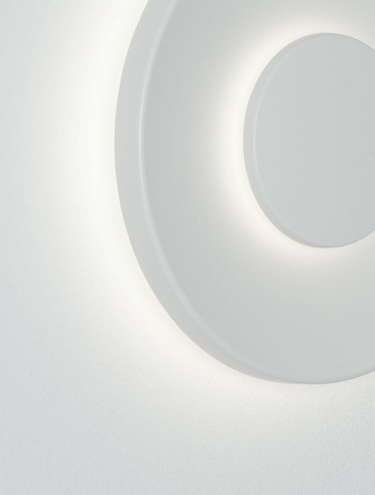 Nova Luce LED Außen-Wandleuchte Cico 12W warmweiss 3000K IP65 salzwasserfest Weiß Aluminium Ø24cm 9136447