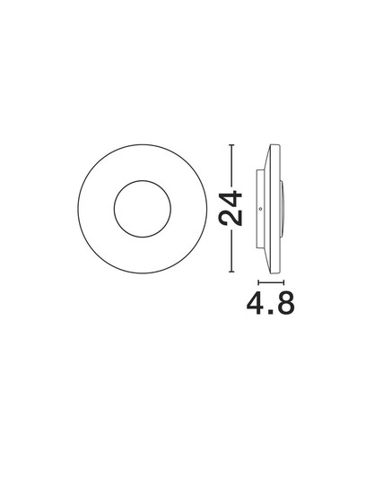 Nova Luce LED Außen-Wandleuchte Cico 12W warmweiss 3000K IP65 salzwasserfest Weiß Aluminium Ø24cm 9136447