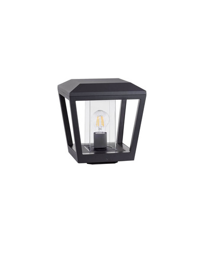 Nova Luce Sockelleuchte Opu E27 IP54 salzwasserfest Anthrazit Aluminium 26cm 9136449