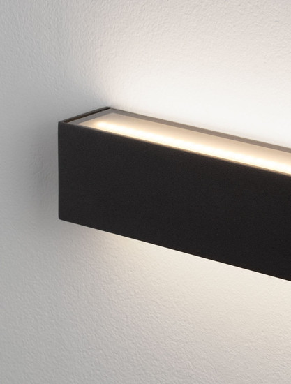 Nova Luce LED Außen-Wandleuchte Allure 22W warmweiss 3000K IP65 salzwasserfest Schwarz Aluminium 26x6,5cm 9136456