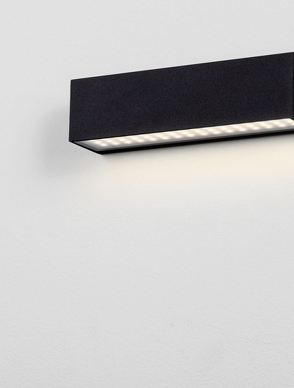 Nova Luce LED Außen-Wandleuchte Allure 8W warmweiss 3000K IP65 salzwasserfest Schwarz Aluminium 22x6cm 9136458