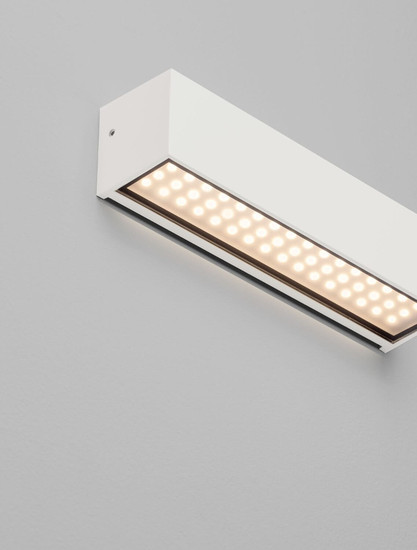 Nova Luce LED Außen-Wandleuchte Allure 8W warmweiss 3000K IP65 salzwasserfest Weiß Aluminium 22x6cm 9136459