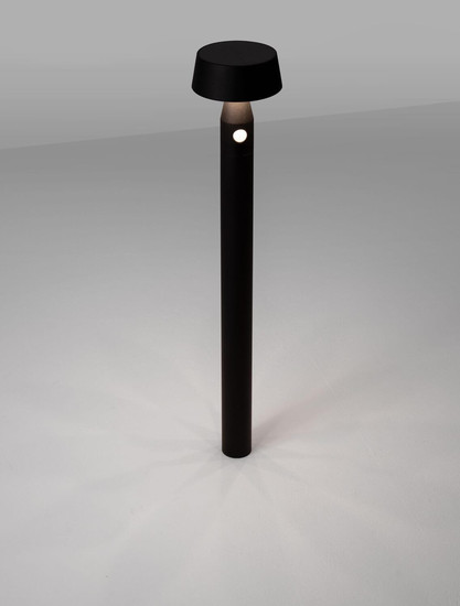 Nova Luce LED Solar-Wegeleuchte Chiaro 1W warmweiss 3000K Bewegungsmelder IP54 Schwarz Aluminium 90cm 9136463
