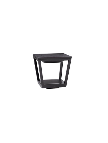 Nova Luce LED Solar-Sockelleuchte Cuppa 2W warmweiss 3000K Bewegungsmelder IP54 salzwasserfest Anthrazit Aluminium 24cm 9136464