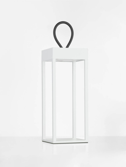 Nova Luce LED Akku-Stehleuchte Lucia dimmbar 4W warmweiss 3000K USB IP54 salzwasserfest Weiß Aluminium 30cm 9176103