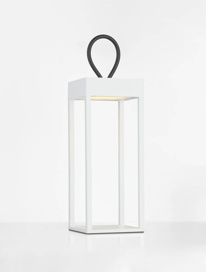 Nova Luce LED Akku-Stehleuchte Lucia dimmbar 4W warmweiss 3000K USB IP54 salzwasserfest Weiß Aluminium 30cm 9176103