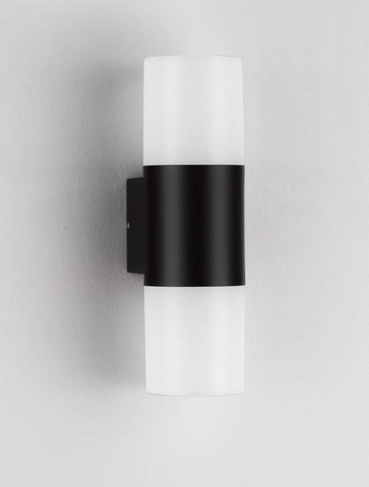 Nova Luce LED Außen-Wandleuchte Paul 10W warmweiss 3000K IP65 salzwasserfest Schwarz Aluminium Ø8,5cm 9176106