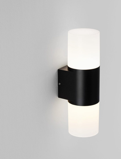 Nova Luce LED Außen-Wandleuchte Paul 10W warmweiss 3000K IP65 salzwasserfest Schwarz Aluminium Ø8,5cm 9176106