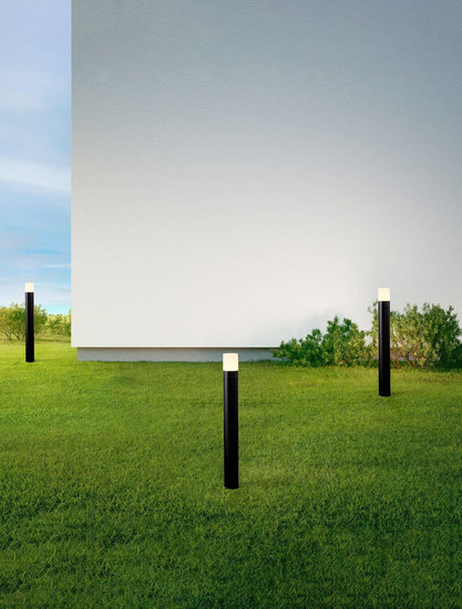 Nova Luce LED Wegeleuchte Paul 10W warmweiss 3000K IP65 salzwasserfest Schwarz Aluminium 80cm 9176110