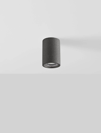 Nova Luce Außen-Wandleuchte Par GU10 IP65 salzwasserfest Schwarz Beton Ø9cm 9186181