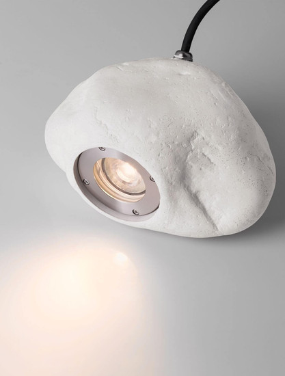 Nova Luce LED Akzentleuchte Petra 3W warmweiss 3000K IP65 salzwasserfest Weiß Beton 20x14cm 9186182
