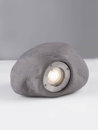 Nova Luce LED Akzentleuchte Petra 3W warmweiss 3000K IP65 salzwasserfest Grau Beton 20x14cm 9186183