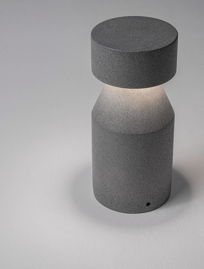 Nova Luce LED Sockelleuchte Lua 12W warmweiss 3000K IP65 salzwasserfest Schwarz Beton 35,5cm 9186185