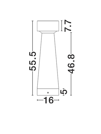 Nova Luce LED Wegeleuchte Lua 12W warmweiss 3000K IP65 salzwasserfest Schwarz Beton 55,5cm 9186186
