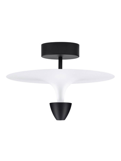 Nova Luce LED Deckenleuchte Luet 11W warmweiss 3000K Schwarz Weiß Aluminium Ø34cm 9186700