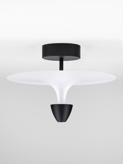 Nova Luce LED Deckenleuchte Luet 11W warmweiss 3000K Schwarz Weiß Aluminium Ø34cm 9186700