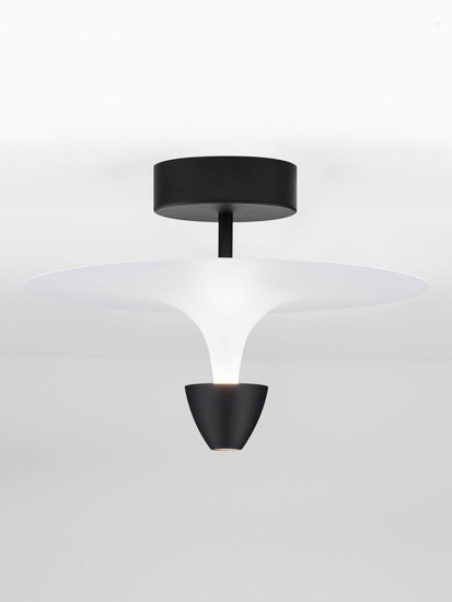 Nova Luce LED Deckenleuchte Luet 11W warmweiss 3000K Schwarz Weiß Aluminium Ø34cm 9186700