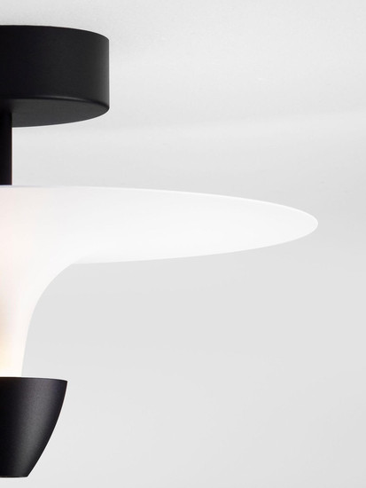 Nova Luce LED Deckenleuchte Luet 11W warmweiss 3000K Schwarz Weiß Aluminium Ø34cm 9186700