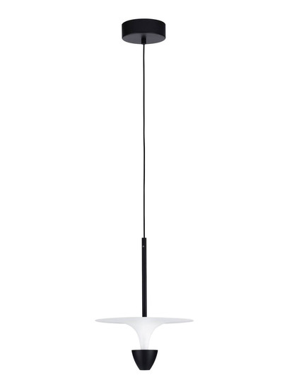Nova Luce LED Pendelleuchte Luet 11W warmweiss 3000K Schwarz Weiß Aluminium Ø26cm 9186701