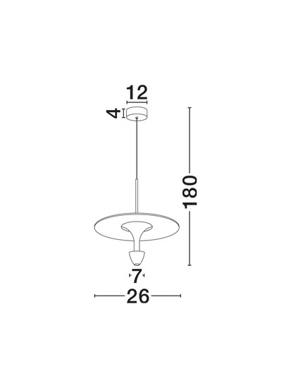 Nova Luce LED Pendelleuchte Luet 11W warmweiss 3000K Schwarz Weiß Aluminium Ø26cm 9186701
