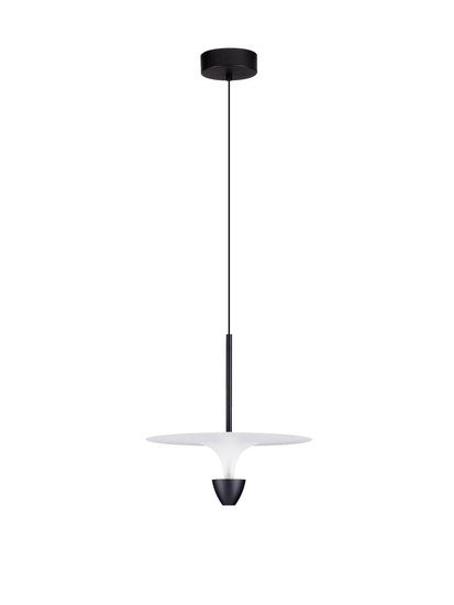 Nova Luce LED Pendelleuchte Luet 11W warmweiss 3000K Schwarz Weiß Aluminium Ø34cm 9186702