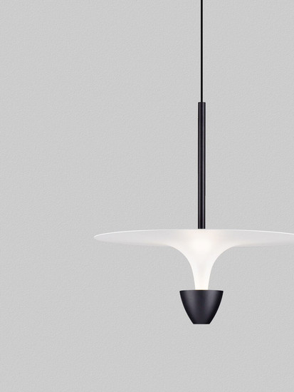 Nova Luce LED Pendelleuchte Luet 11W warmweiss 3000K Schwarz Weiß Aluminium Ø34cm 9186702