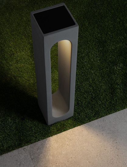 Nova Luce LED Wegeleuchte Stage 6W warmweiss 3000K IP65 salzwasserfest Grau Beton 70cm 9186708