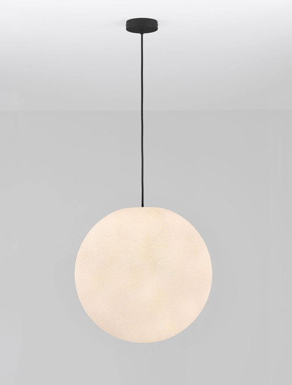 Nova Luce Außen-Pendelleuchte Moon E27 IP65 salzwasserfest Weiß Ø50cm 9186712