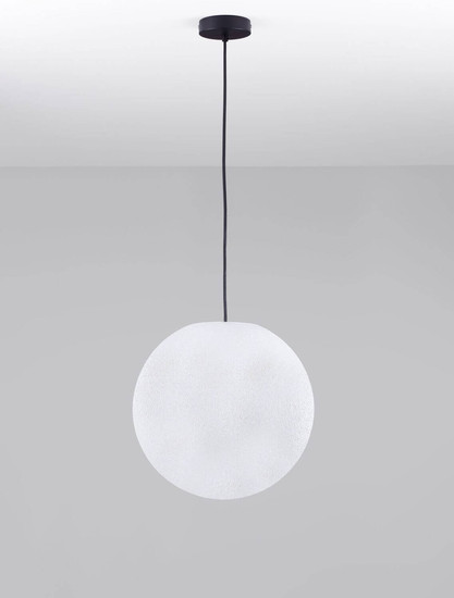 Nova Luce Außen-Pendelleuchte Moon E27 IP65 salzwasserfest Weiß Ø40cm 9186713