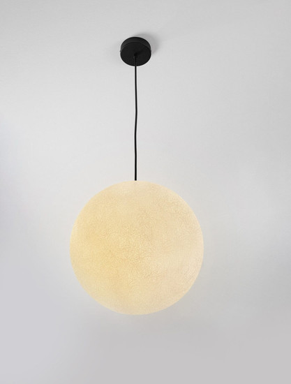 Nova Luce Außen-Pendelleuchte Moon E27 IP65 salzwasserfest Weiß Ø40cm 9186713