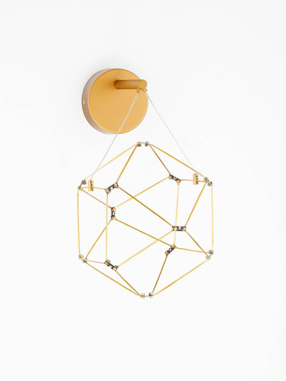 Nova Luce LED Pendelleuchte Nebula 6W warmweiss 3000K Gold Aluminium Kupfer 23x17cm 9186903