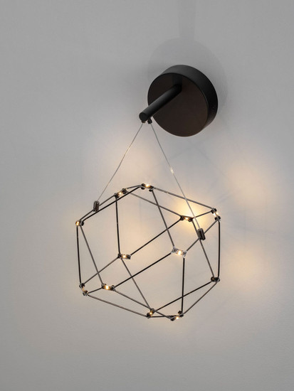 Nova Luce LED Pendelleuchte Nebula 6W warmweiss 3000K Schwarz Chrom Aluminium 23x17cm 9186904
