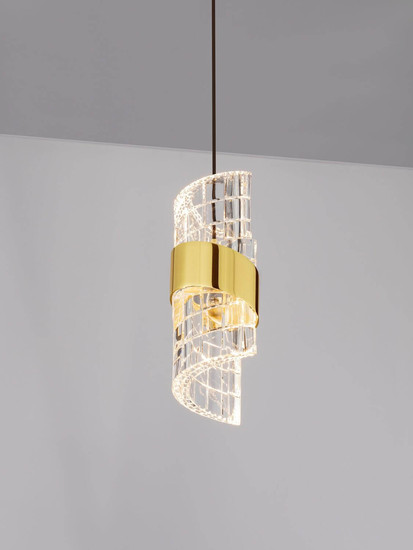 Nova Luce LED Pendelleuchte Seneca 8W warmweiss 3000K Platingold Schwarz Metall Ø12cm 9186937