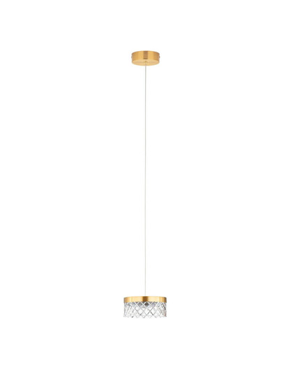 Nova Luce LED Pendelleuchte Bion 6W warmweiss 3000K Messinggold Metall Ø15cm 9186941