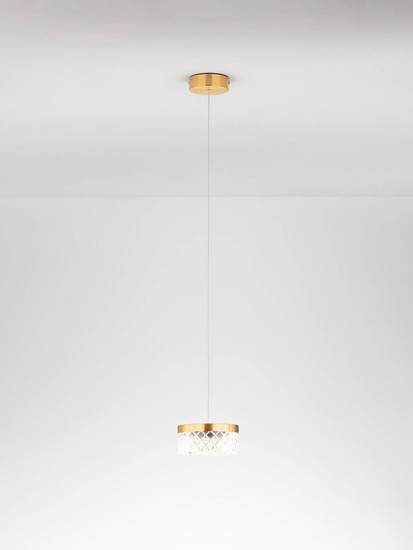 Nova Luce LED Pendelleuchte Bion 6W warmweiss 3000K Messinggold Metall Ø15cm 9186941