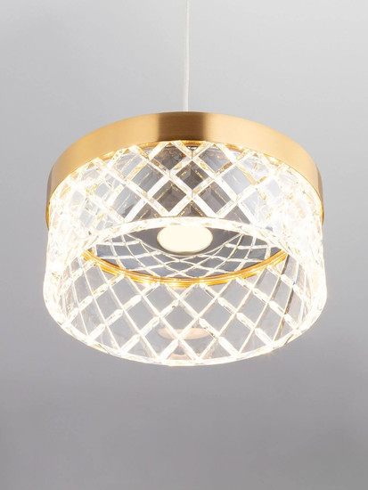 Nova Luce LED Pendelleuchte Bion 6W warmweiss 3000K Messinggold Metall Ø15cm 9186941