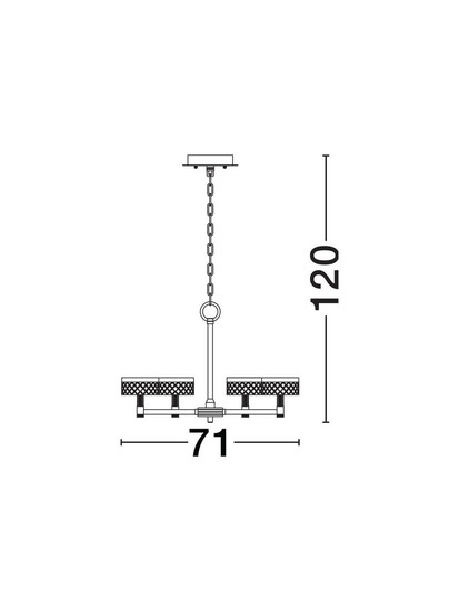 Nova Luce LED Pendelleuchte Bion 38W warmweiss 3000K Messinggold Metall Ø70cm 9186944
