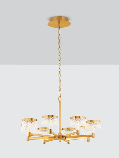 Nova Luce LED Pendelleuchte Bion 48W warmweiss 3000K Messinggold Metall Ø80cm 9186945
