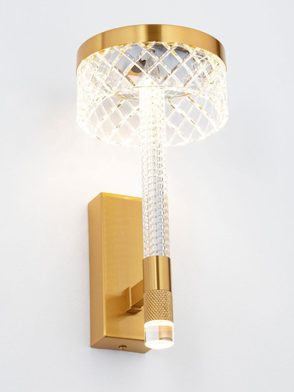 Nova Luce LED Wandleuchte Bion 8W warmweiss 3000K Messinggold Metall 28x17cm 9186946
