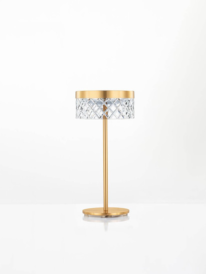 Nova Luce LED Tischleuchte Bion 6W warmweiss 3000K Messinggold Metall Ø15cm 9186947