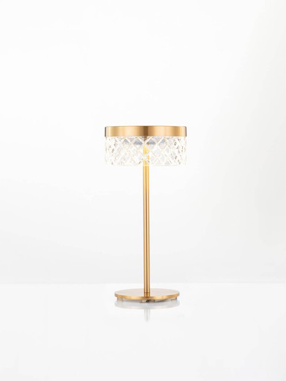 Nova Luce LED Tischleuchte Bion 6W warmweiss 3000K Messinggold Metall Ø15cm 9186947