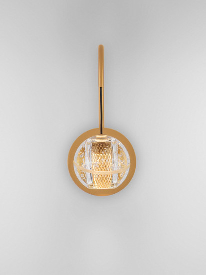 Nova Luce LED Wandleuchte Licio 4W warmweiss 3000K Gold Glas Metall Ø12cm 9186959