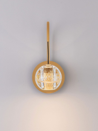 Nova Luce LED Wandleuchte Licio 4W warmweiss 3000K Gold Glas Metall Ø12cm 9186959