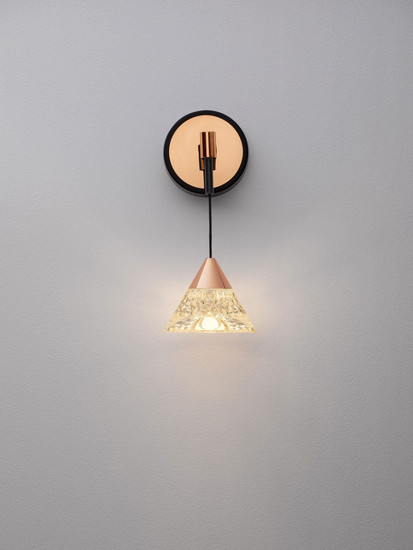 Nova Luce LED Wandleuchte Paluz 7W warmweiss 3000K Roségold Schwarz Metall Ø10,5cm 9186962
