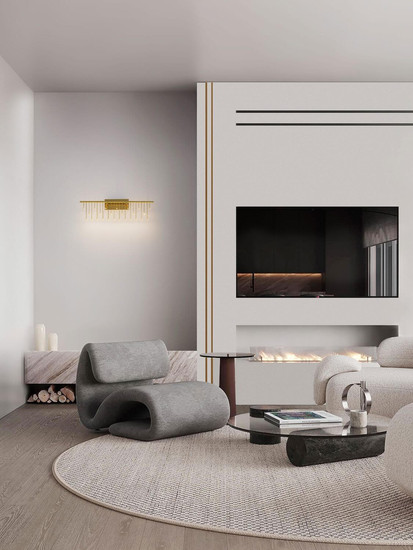 Nova Luce LED Wandleuchte Stellar dimmbar 11W warmweiss 3000K Gold Aluminium Kupfer 67x20cm 9186966