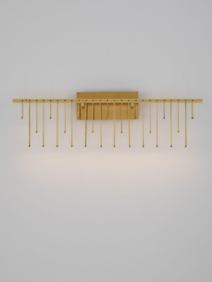 Nova Luce LED Wandleuchte Stellar dimmbar 11W warmweiss 3000K Gold Aluminium Kupfer 67x20cm 9186966
