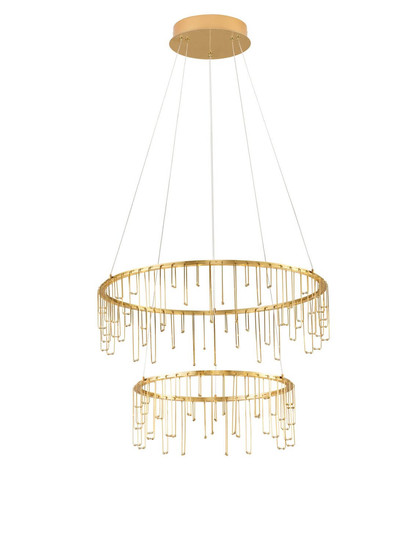 Nova Luce LED Pendelleuchte Stellar dimmbar 41W warmweiss 3000K Gold Aluminium Kupfer Ø65cm 9186968